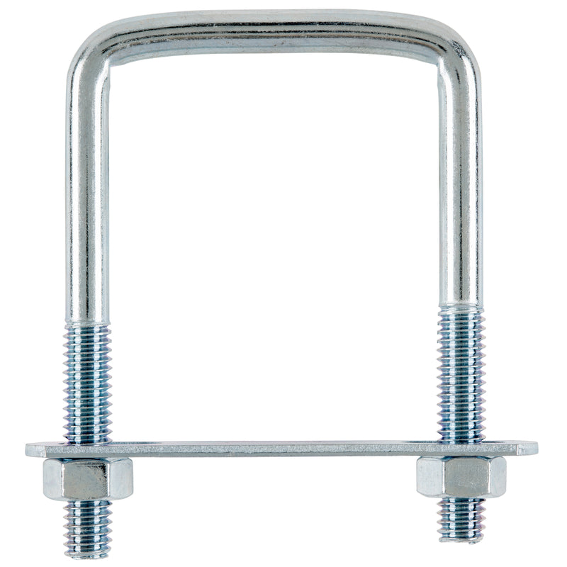 Hampton 5/16 in. X 2 in. W X 3 in. L Coarse Zinc-Plated Steel Square Bend U Bolt, Pack of 10