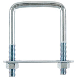 Hampton 5/16 in. X 2 in. W X 3 in. L Coarse Zinc-Plated Steel Square Bend U Bolt, Pack of 10