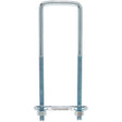 Hampton 5/16 in. X 2 in. W X 6-3/4 in. L Coarse Zinc-Plated Steel Square Bend U Bolt, Pack of 10