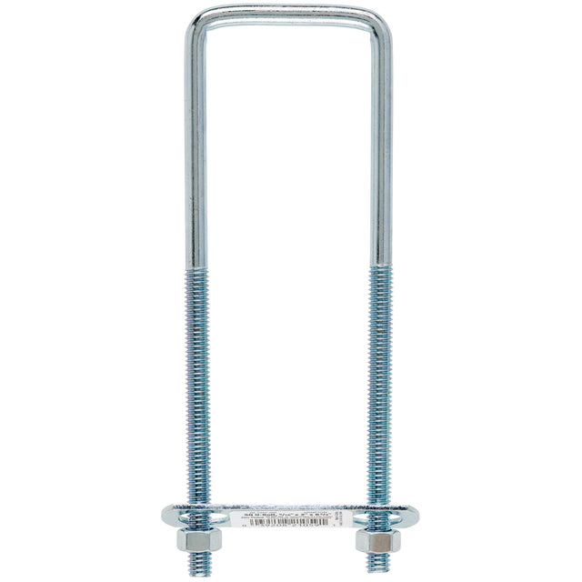 Hampton 5/16 in. X 2 in. W X 6-3/4 in. L Coarse Zinc-Plated Steel Square Bend U Bolt, Pack of 10