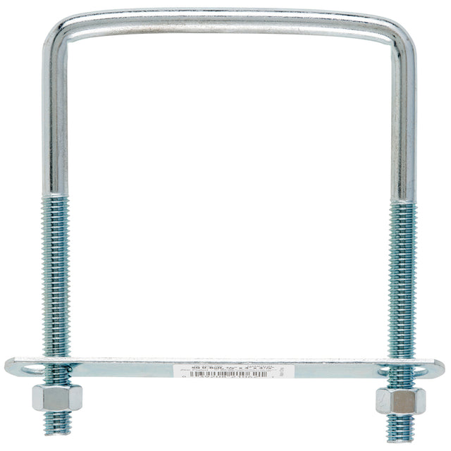 Hampton 3/8 in. X 4 in. W X 5 in. L Coarse Zinc-Plated Steel Square Bend U Bolt, Pack of 10