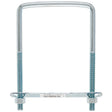 Hampton 3/8 in. X 4 in. W X 6 in. L Coarse Zinc-Plated Steel Square Bend U Bolt, Pack of 10