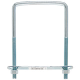 Hampton 3/8 in. X 4 in. W X 6 in. L Coarse Zinc-Plated Steel Square Bend U Bolt, Pack of 10