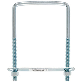 Hampton 3/8 in. X 4 in. W X 6 in. L Coarse Zinc-Plated Steel Square Bend U Bolt, Pack of 10