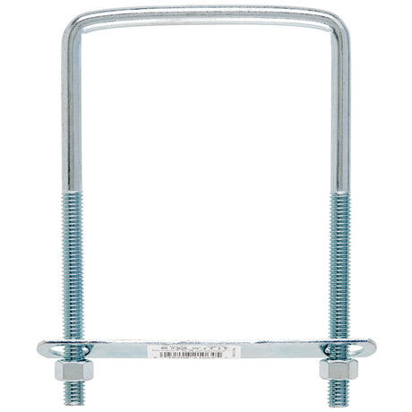 Hampton 3/8 in. X 4 in. W X 6 in. L Coarse Zinc-Plated Steel Square Bend U Bolt, Pack of 10
