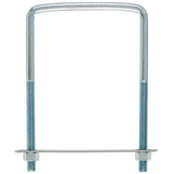 Hampton 3/8 in. X 4 in. W X 6 in. L Coarse Zinc-Plated Steel Square Bend U Bolt, Pack of 10
