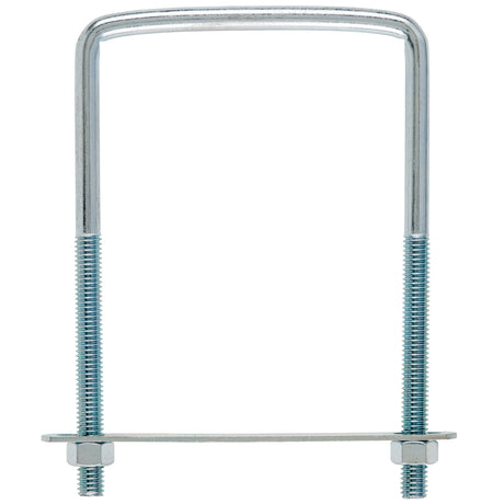 Hampton 3/8 in. X 4 in. W X 6 in. L Coarse Zinc-Plated Steel Square Bend U Bolt, Pack of 10