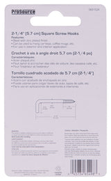 ProSource LR-397-PS Screw Hook, 9/16 in Opening, 4.5 mm Thread, 2-1/4 in L, Steel, Zinc