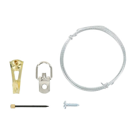 OOK 55074 Perfect Hang Kit, 30 lb, Steel, Brass