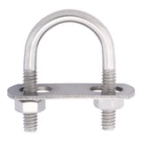 Hampton 1/4 in. X 1 in. W X 1-3/4 in. L Coarse Stainless Steel U-Bolt, Pack of 5