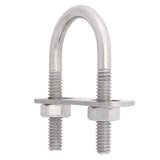 Hampton 1/4 in. X 1-1/8 in. W X 2 in. L Coarse Stainless Steel U-Bolt, Pack of 5