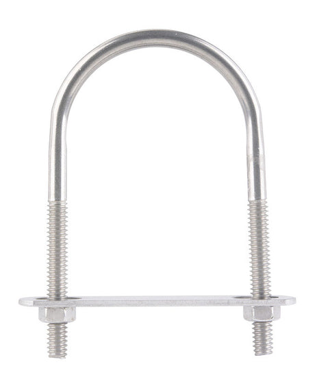 Hampton 1/4 in. X 2 in. W X 3-1/2 in. L Coarse Stainless Steel U-Bolt, Pack of 5