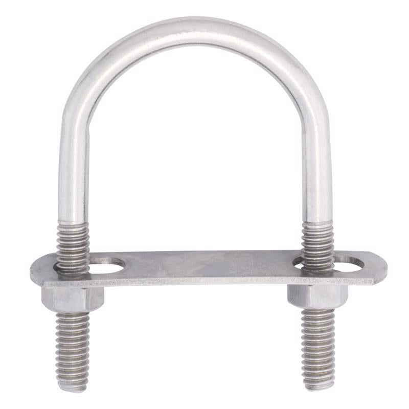 Hampton 5/16 in. X 1-3/4 in. W X 3 in. L Coarse Stainless Steel U-Bolt, Pack of 5