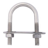 Hampton 5/16 in. X 1-3/8 in. W X 2-1/2 in. L Coarse Zinc-Plated Stainless Steel U-Bolt, Pack of 5