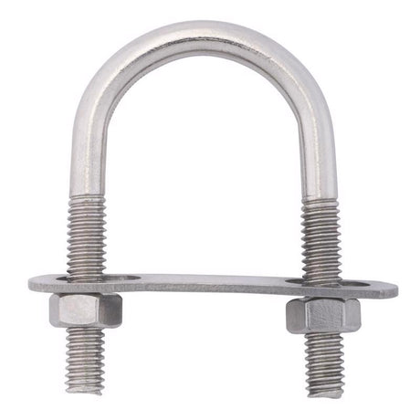 Hampton 5/16 in. X 1-3/8 in. W X 2-1/2 in. L Coarse Zinc-Plated Stainless Steel U-Bolt, Pack of 5