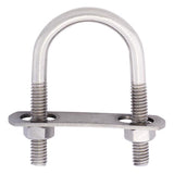 Hampton 5/16 in. X 1-3/8 in. W X 2-1/2 in. L Coarse Zinc-Plated Stainless Steel U-Bolt, Pack of 5