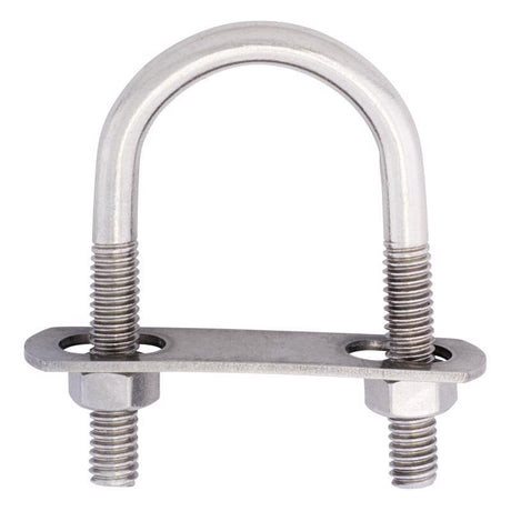 Hampton 5/16 in. X 1-3/8 in. W X 2-1/2 in. L Coarse Zinc-Plated Stainless Steel U-Bolt, Pack of 5