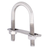 Hampton 5/16 in. X 1-3/8 in. W X 2-1/2 in. L Coarse Zinc-Plated Stainless Steel U-Bolt, Pack of 5