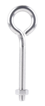 Hampton 5/16 in. X 4 in. L Stainless Stainless Steel Eyebolt with Nut Nut Included, Pack of 5