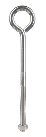 Hampton 3/8 in. X 8 in. L Stainless Stainless Steel Eyebolt Nut Included, Pack of 5