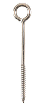 Hampton 1/4 in. X 5 in. L Stainless Stainless Steel Lag Thread Eyebolt, Pack of 5