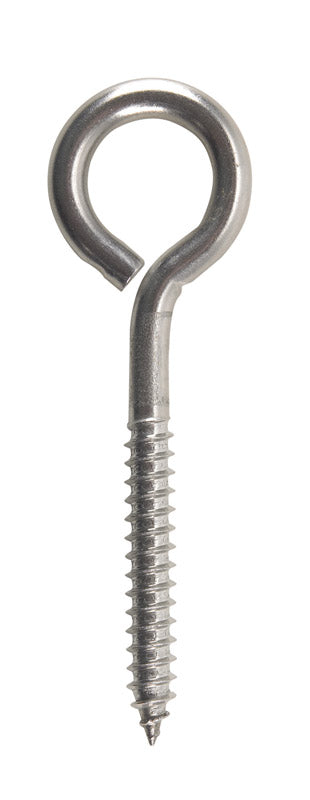 Hampton 5/16 in. X 4 in. L Stainless Stainless Steel Lag Thread Eyebolt, Pack of 5
