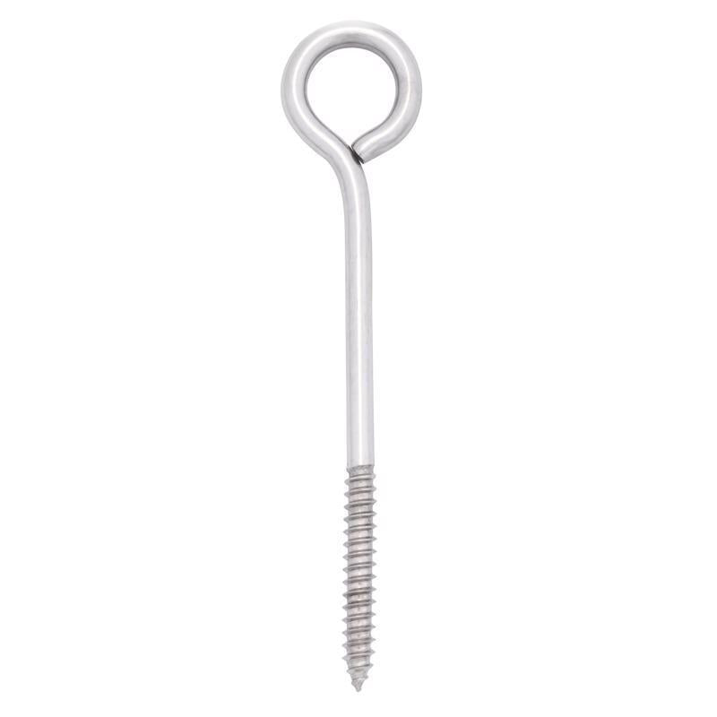 Hampton 5/16 in. X 6 in. L Stainless Stainless Steel Lag Thread Eyebolt, Pack of 5