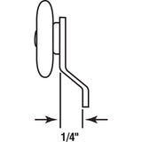 Prime-Line N 6500 Roller Assembly, 7/8 in Dia Roller, 1/4 in W Roller, Steel, Silver, 2-Roller, 60 lb, Side