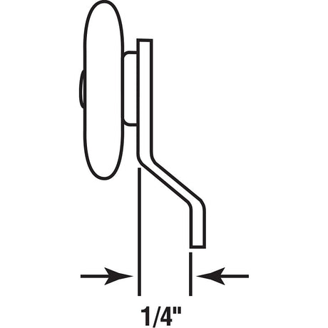 Prime-Line N 6500 Roller Assembly, 7/8 in Dia Roller, 1/4 in W Roller, Steel, Silver, 2-Roller, 60 lb, Side