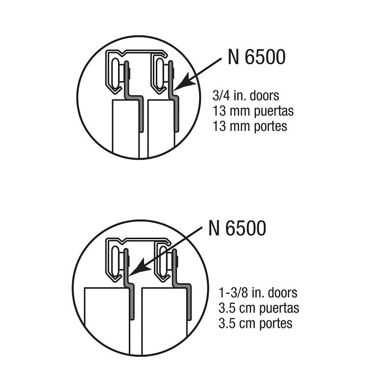 Prime-Line N 6500 Roller Assembly, 7/8 in Dia Roller, 1/4 in W Roller, Steel, Silver, 2-Roller, 60 lb, Side