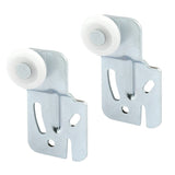 Prime-Line N 6500 Roller Assembly, 7/8 in Dia Roller, 1/4 in W Roller, Steel, Silver, 2-Roller, 60 lb, Side