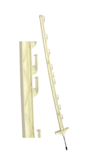 Gallagher G72413 Tread-In Double Foot Post, 39 in OAH, Plastic, White, Pack of 10