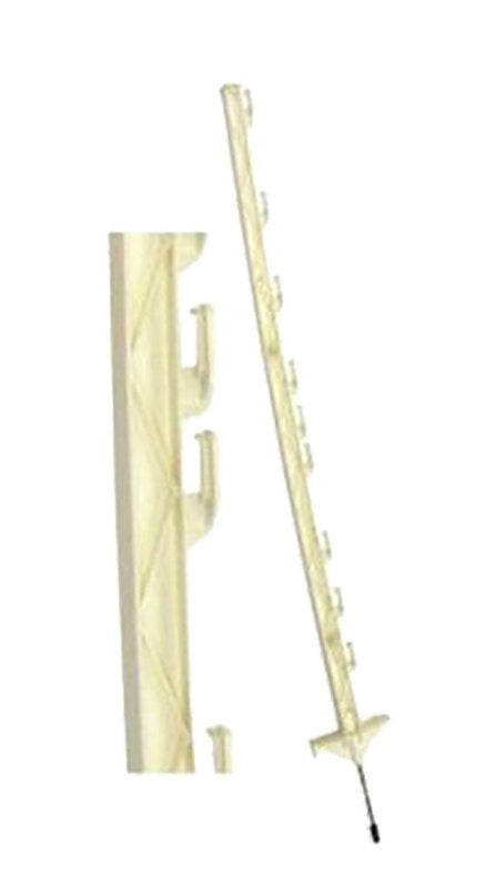 Gallagher G72413 Tread-In Double Foot Post, 39 in OAH, Plastic, White, Pack of 10