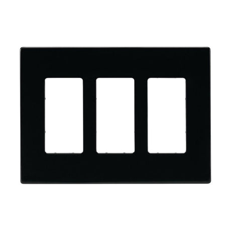 Eaton PJS263BK Wallplate, 4.87 in L, 6-3/4 in W, 3-Gang, Polycarbonate, Black, Pack of 10