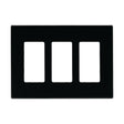 Eaton Wiring Devices PJS263BK Wallplate, 4.87 in L, 6-3/4 in W, 3-Gang, Polycarbonate, Black, Pack of 10