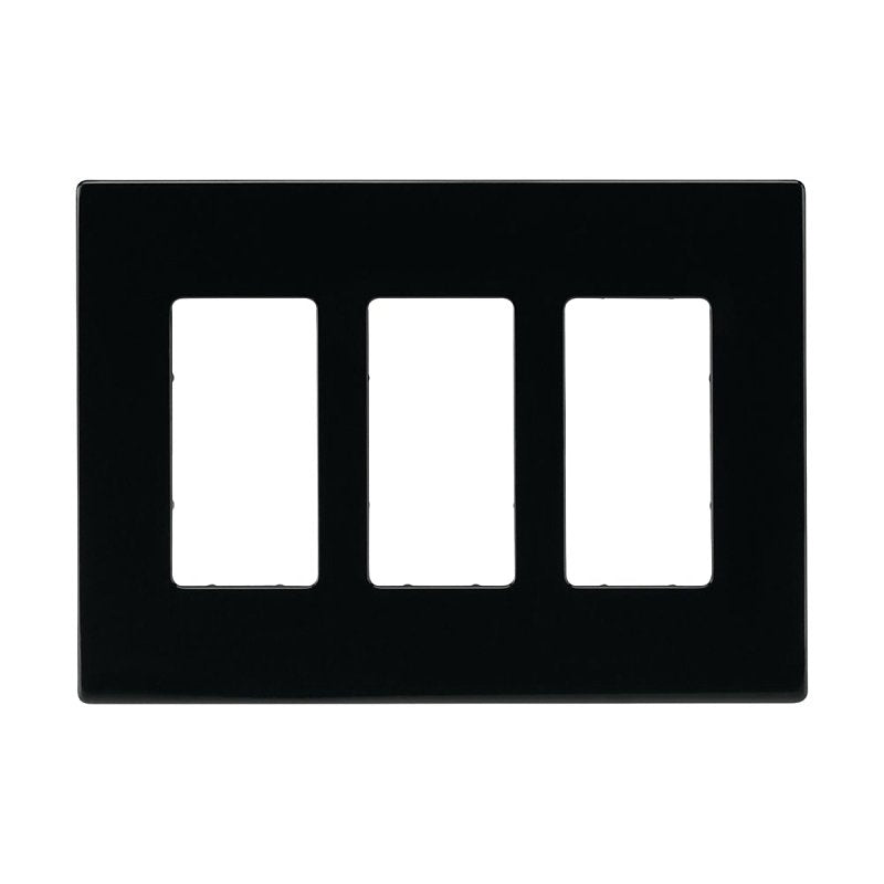Eaton Wiring Devices PJS263BK Wallplate, 4.87 in L, 6-3/4 in W, 3-Gang, Polycarbonate, Black, Pack of 10
