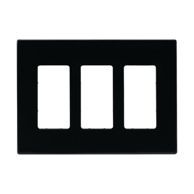 Eaton Wiring Devices PJS263BK Wallplate, 4.87 in L, 6-3/4 in W, 3-Gang, Polycarbonate, Black, Pack of 10