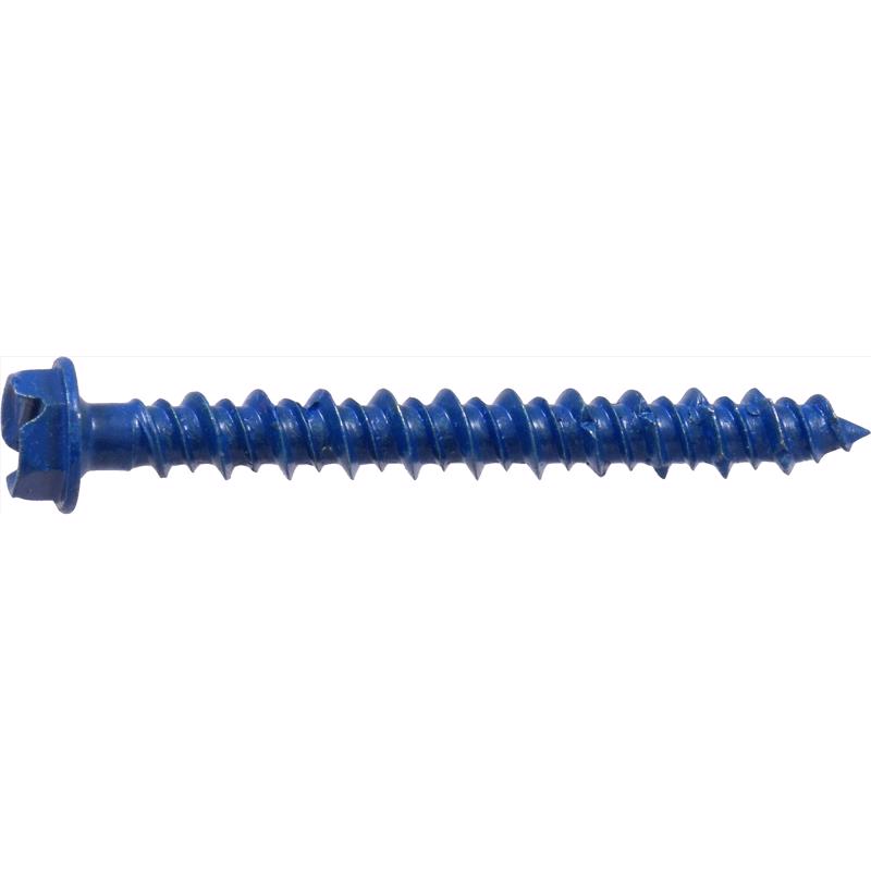 HILLMAN Tapper 3/16 in. D X 1.75 in. L Steel Hex Head Concrete Screw Anchor 100 pk
