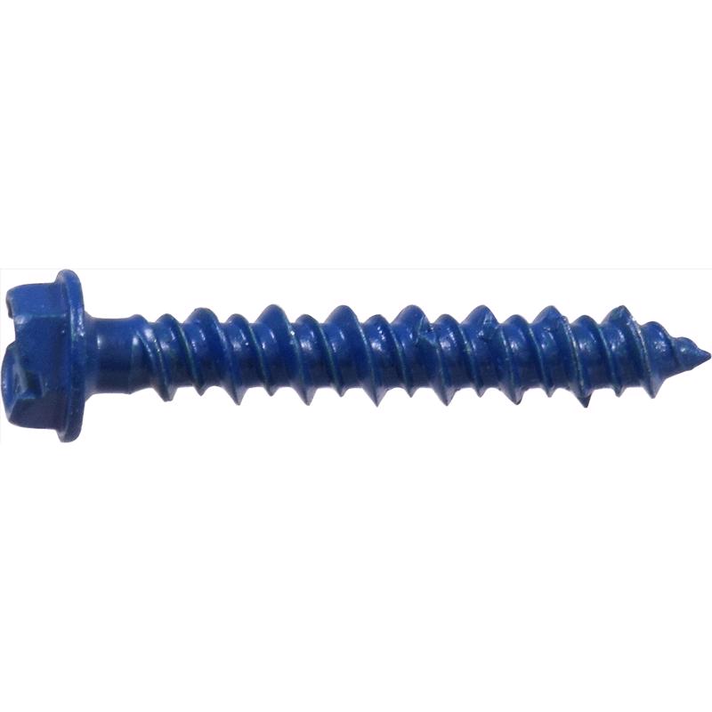 HILLMAN Tapper 3/16 in. D X 1.25 in. L Steel Hex Head Concrete Screw Anchor 100 pk