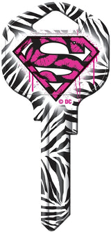 Hy-Ko 15005KW1-SG1 Key Blank, Supergirl, Solid Brass, Painted, For: Kwikset KW1, Titan KW10 Keyways, Pack of 5