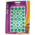 Magic Sliders Felt Self Adhesive Protective Pads Green Round 46 pk, Pack of 6