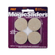 Magic Sliders Felt Self Adhesive Protective Pads Oatmeal Round 1-1/2 in. W X 1-1/2 in. L 8 pk, Pack of 6