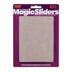 Magic Sliders Felt Self Adhesive Protective Pads Tan Rectangle 6 in. W X 4-1/2 in. L 2 pk, Pack of 6