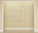 ClosetMaid 5636 Series Closet Organizer Kit, 96 in W x 13 in D x 70 in H Dimensions, Steel, White, Vinyl Coated