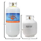 Flame King YSN401 LP Cylinder With OPD, 10 gal Tank, Steel
