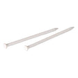 Hillman 532662 Panel Nail, 1-5/8 in L, Steel, Tempered, Flat Head, Ring Shank, White, 1.5 oz, Pack of 6