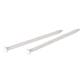 Hillman 532662 Panel Nail, 1-5/8 in L, Steel, Tempered, Flat Head, Ring Shank, White, 1.5 oz, Pack of 6