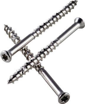 Simpson Strong-Tie T07300FWP Deck Screw, #7 Thread, 3 in L, Box Thread, Trim Head, Steel, Stainless Steel, 60/PK