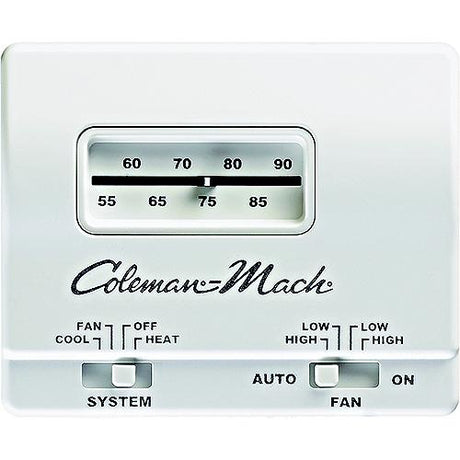 Coleman-Mach 7330B3441 24V Analog Heat/Cool Thermostat, White