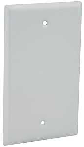 Hubbell 5173-1 Cover, 4-17/32 in L, 2-25/32 in W, Metal, White, Powder-Coated